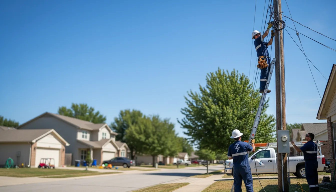 Residential electrician providing installation services in Davenport, OK